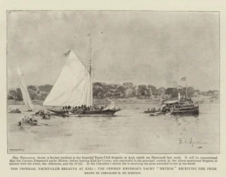 The Imperial Yacht-Club Regatta at Kiel, the German Emperor